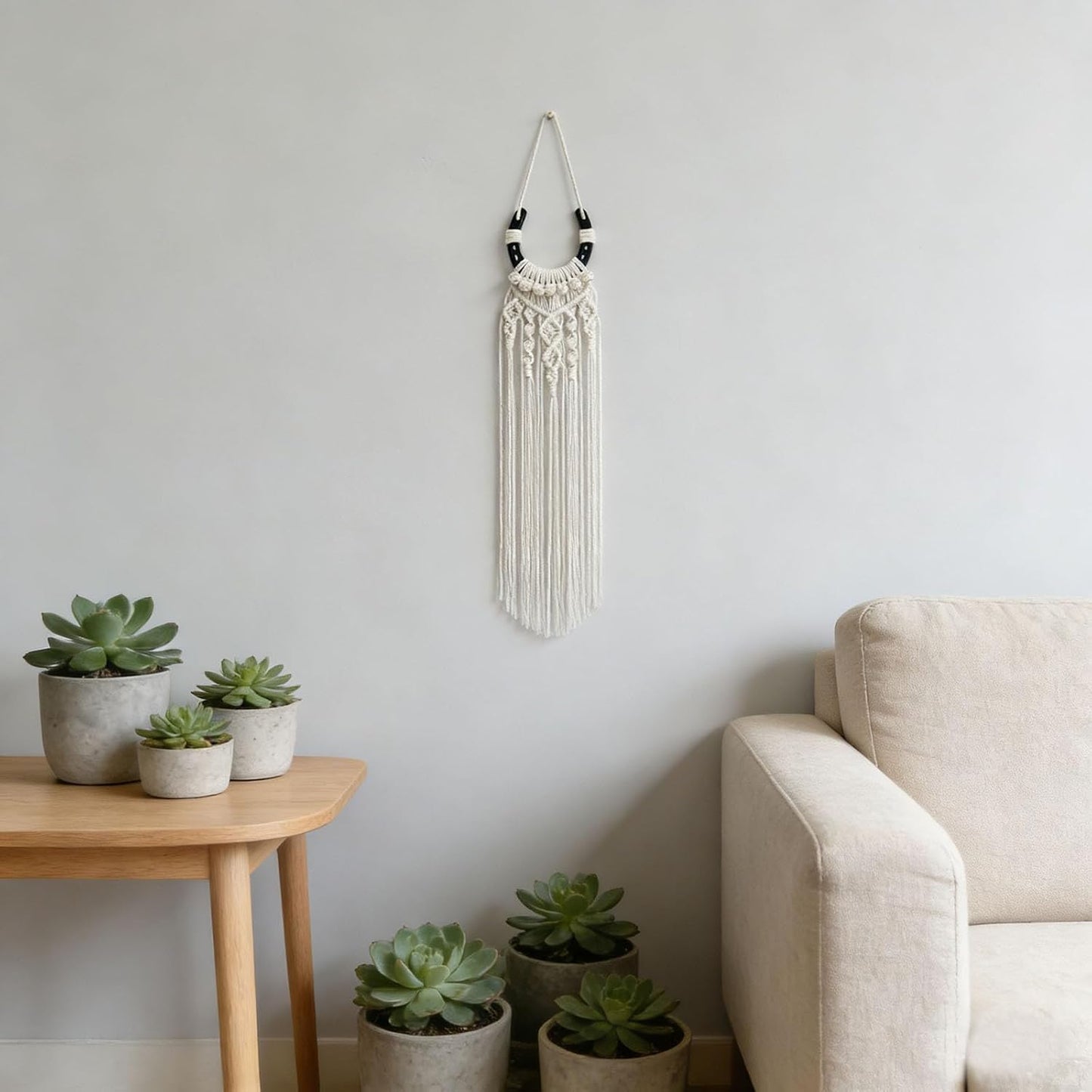 Equestrian Macrame Wall Hanging / Horseshoes-bud