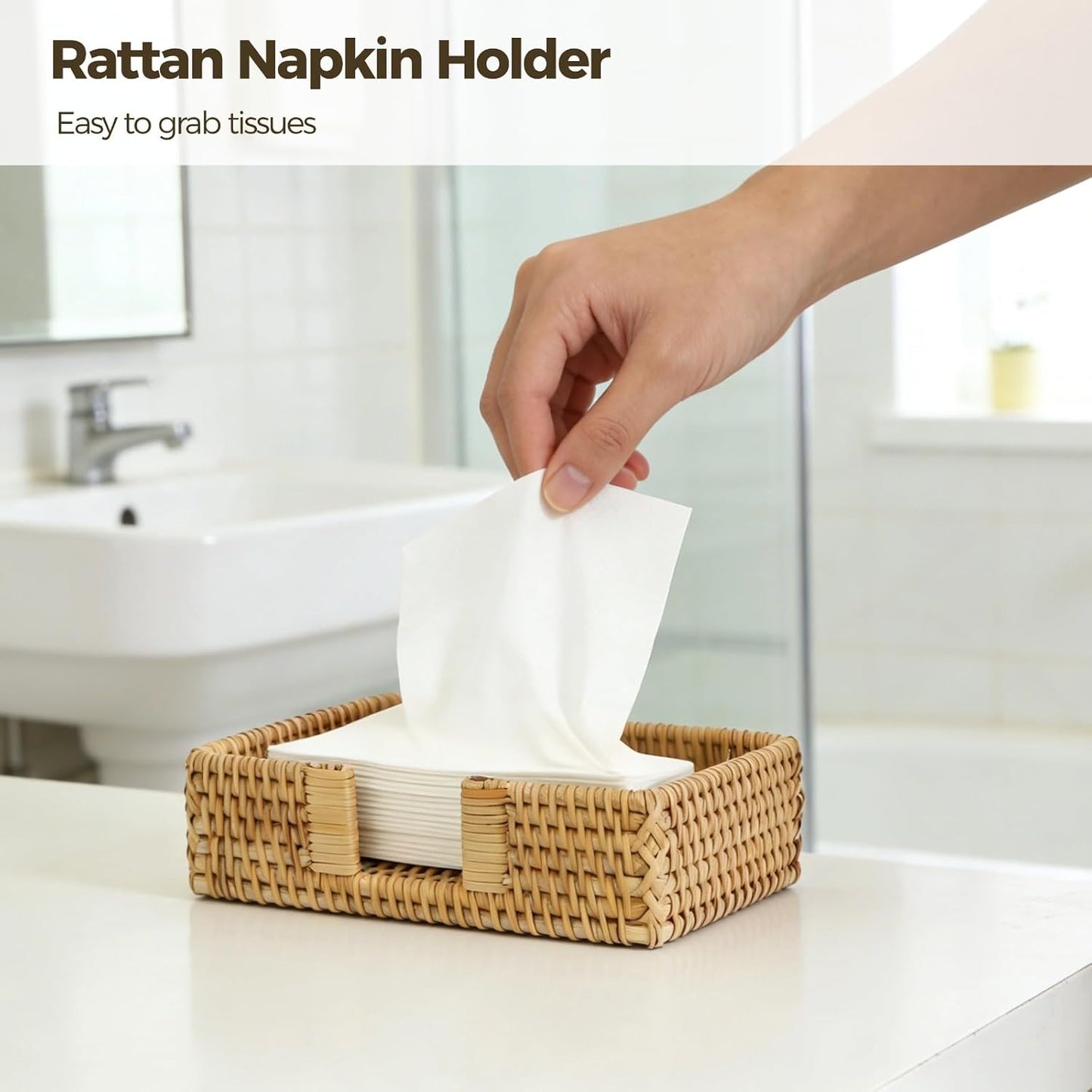 Rattan Napkin Holder / Natural
