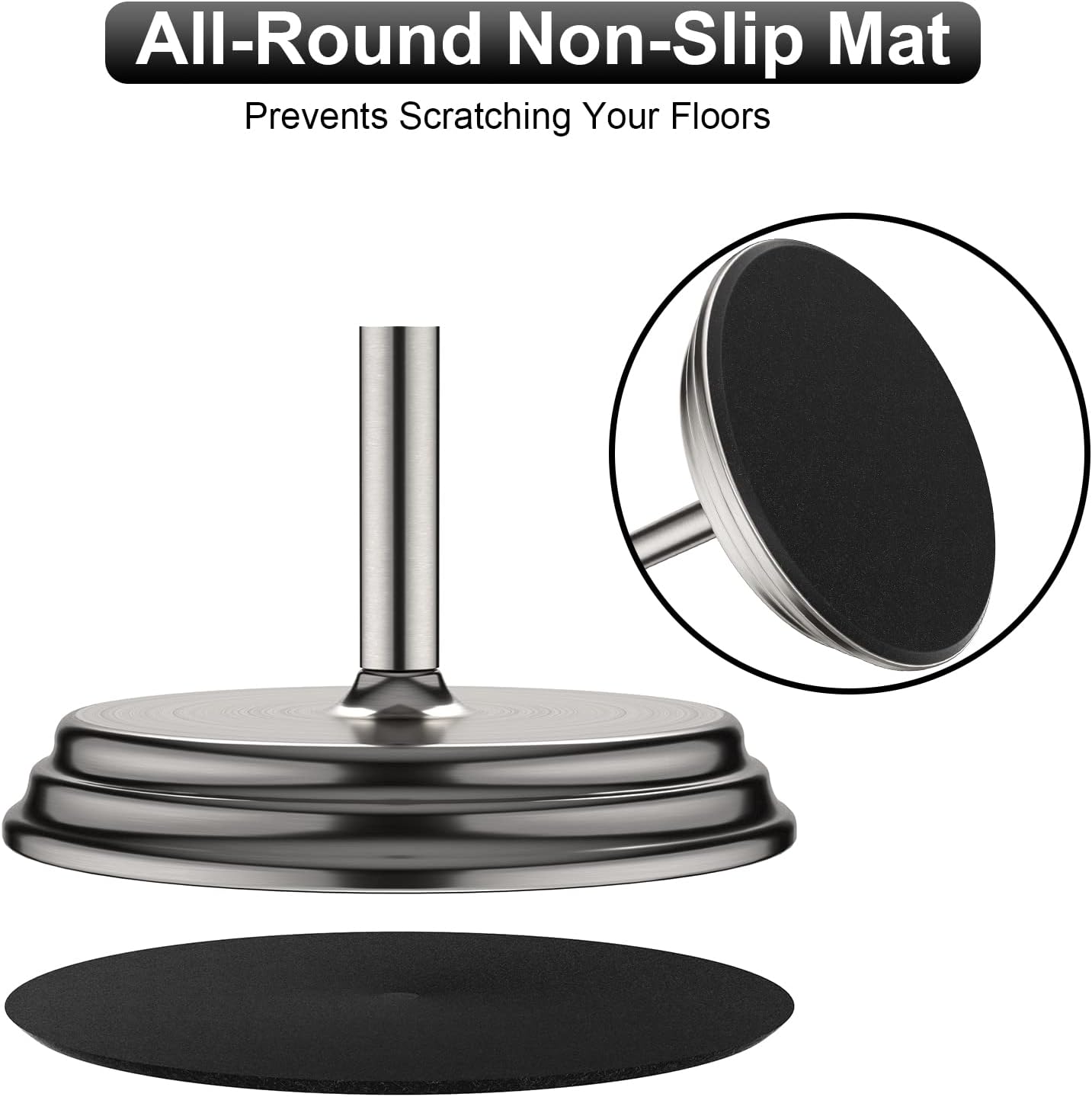 KASUNTO Toilet Paper Holder with Rustproof, Metal Free Standing Toilet Paper Stand Storage for Bathroom, Tissue Paper