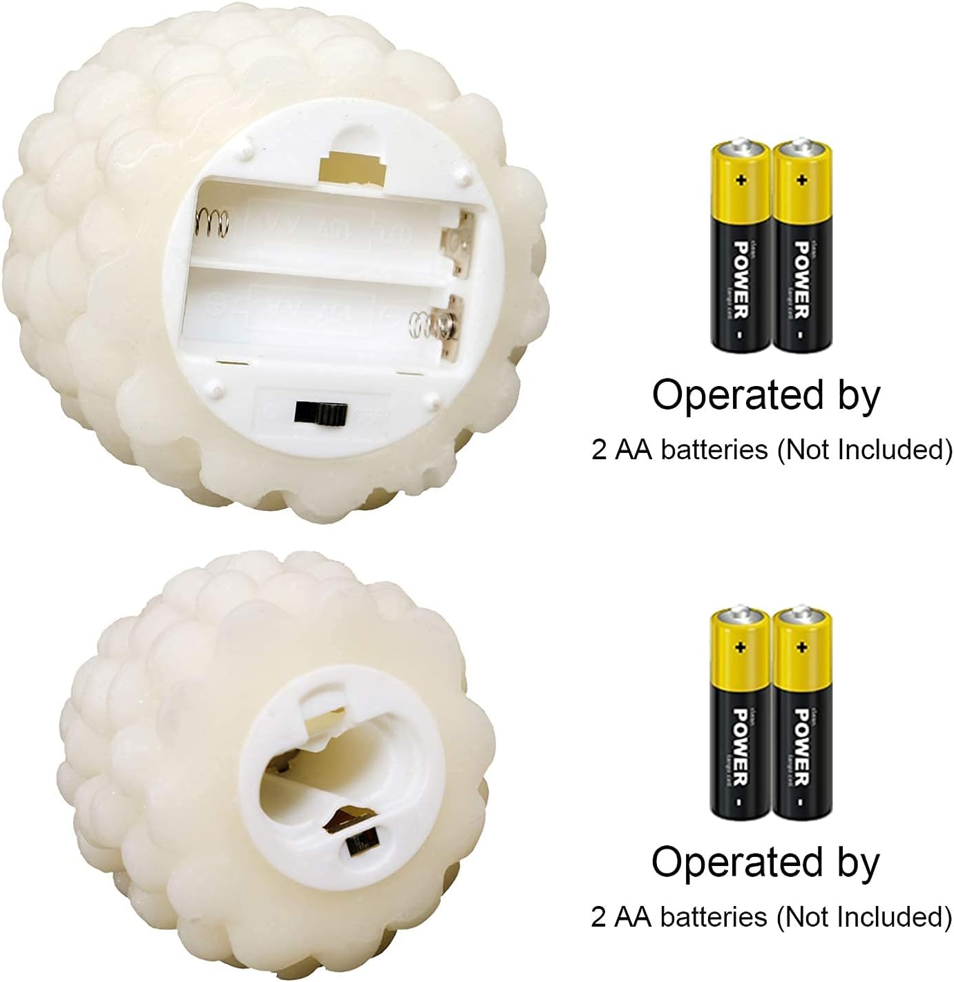 Wondise Pine Cone Flickering Flameless Candles with Remote and Timer | Battery Operated LED Real Wax Flameless