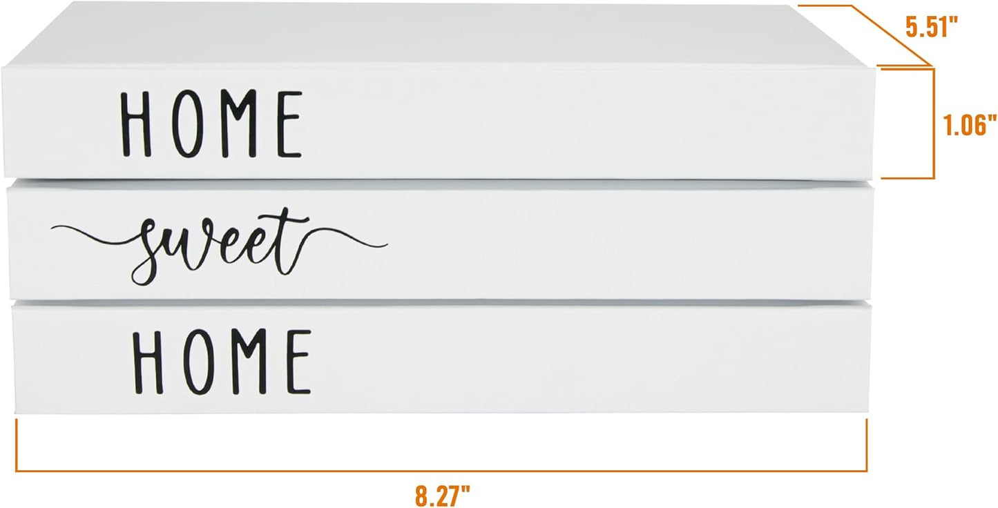 White Decorative Faux Books for Farmhouse & Living Room Decor / White - Hardcover