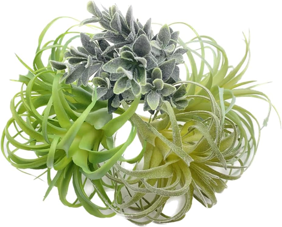 POANTA Assorted Artificial Succulents Air Plants Set Unpotted Realistic Greenery Plants / Set of 5