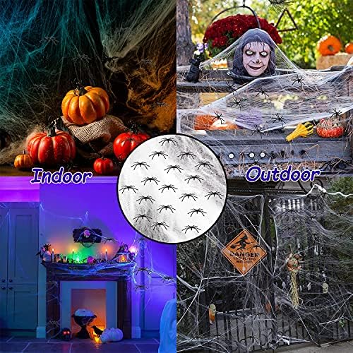 Spider Webs Halloween Decorations,300Sqft Spider Webs