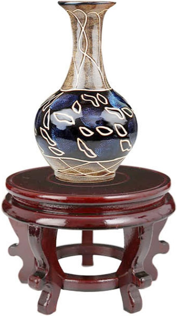 Chinese Display Stands Hand-Crafted Rosewood / 5.5 Inches In Diameter; 3.9 Inches High / 5.5 Inch