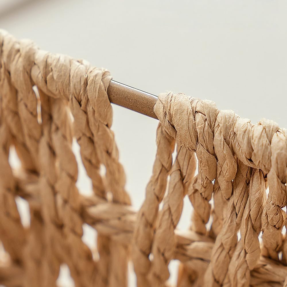 Decorative Woven Baskets / Beige-rectangluar