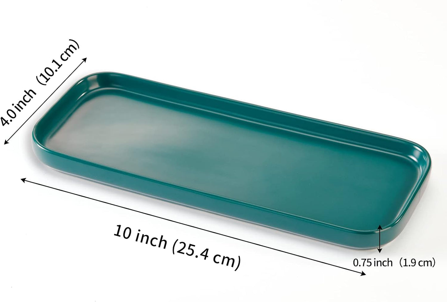 Ceramic Bathroom Tray / Blackish Green