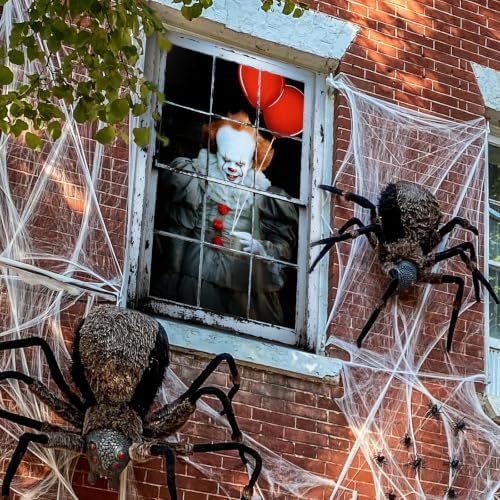 MCJC Halloween Horror Curtain, Halloween Decoration, Window Door Cover