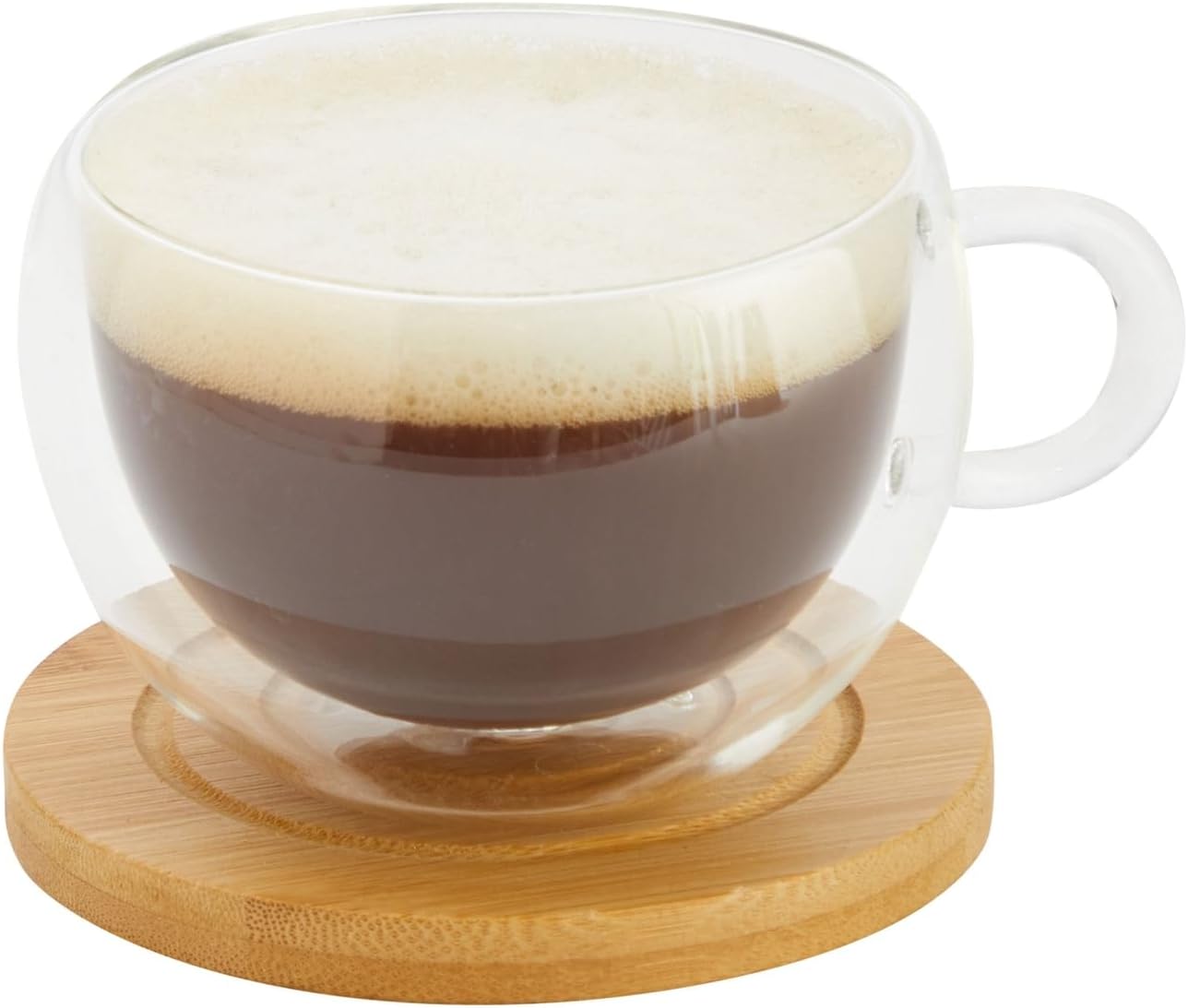 Coasters -4.3- Round Light Bamboo Wood / 4.3 Inches / Brown / Set of 6