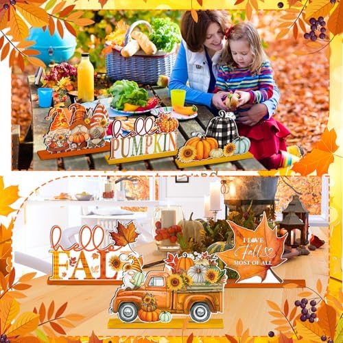 Yousoontic 6 Pcs Fall Thanksgiving Table Decor, Fresh, Orange