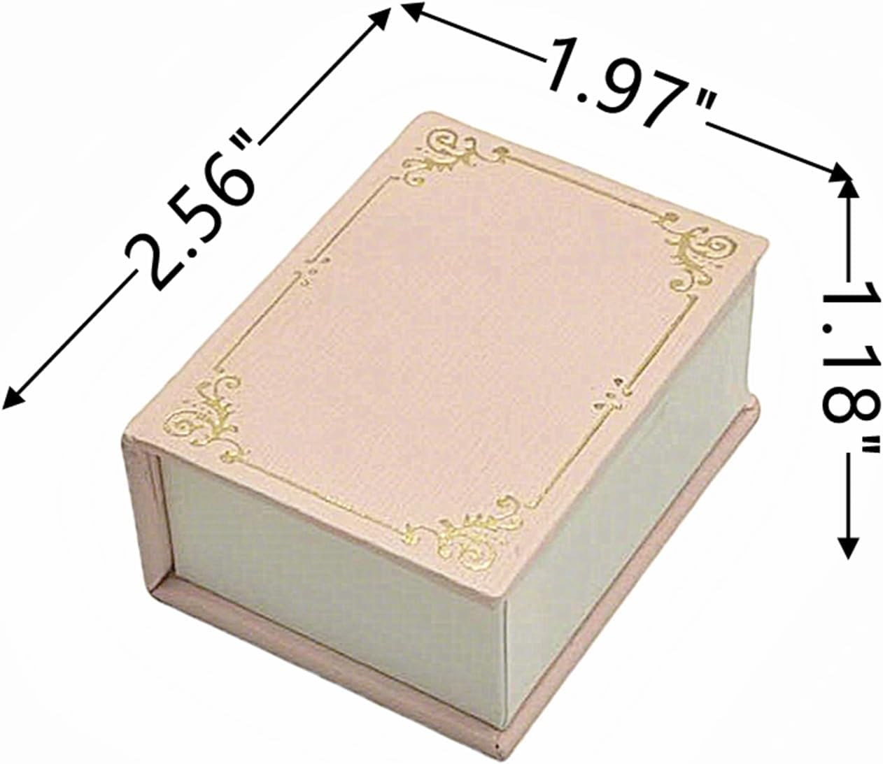 Book Shaped Ring Box / Dusty Pink-book