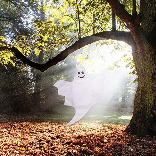 Skylety 2 Pcs 32 Inch Halloween Ghost Decoration Outdoor Hanging Windsock