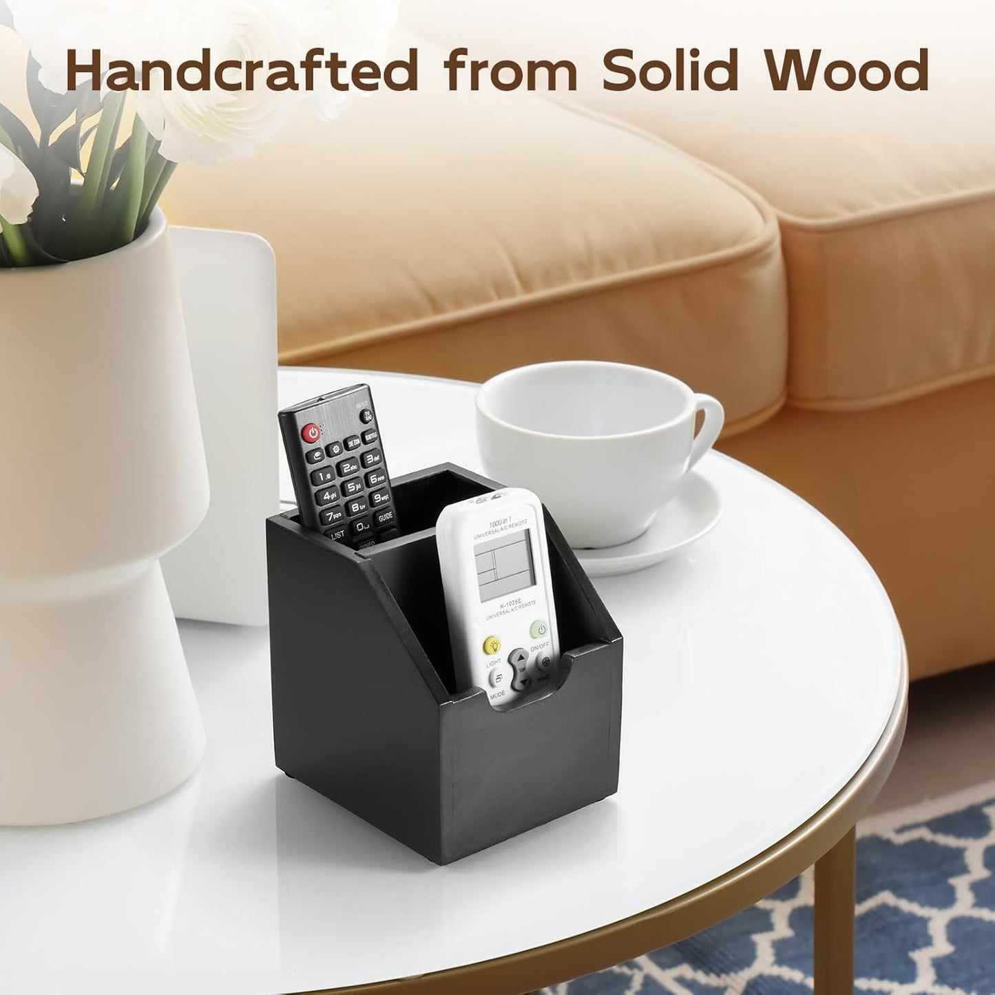 TV Remote Holder / Black / 2 Slots