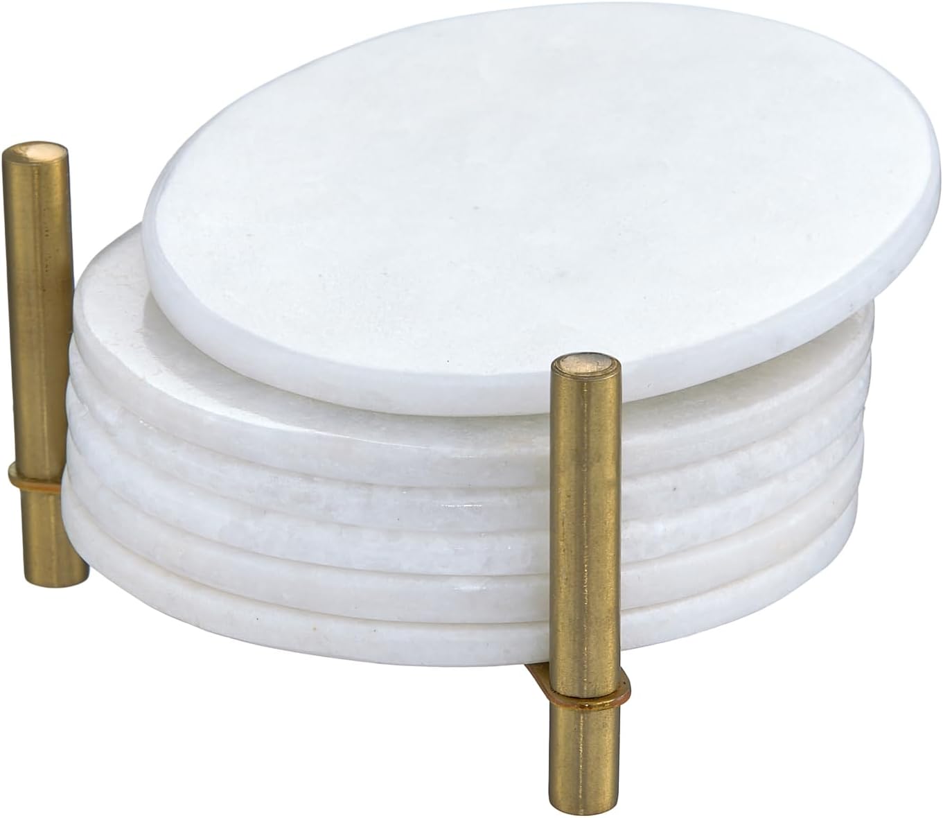 Stone Coasters Set / Natural / Set of 6