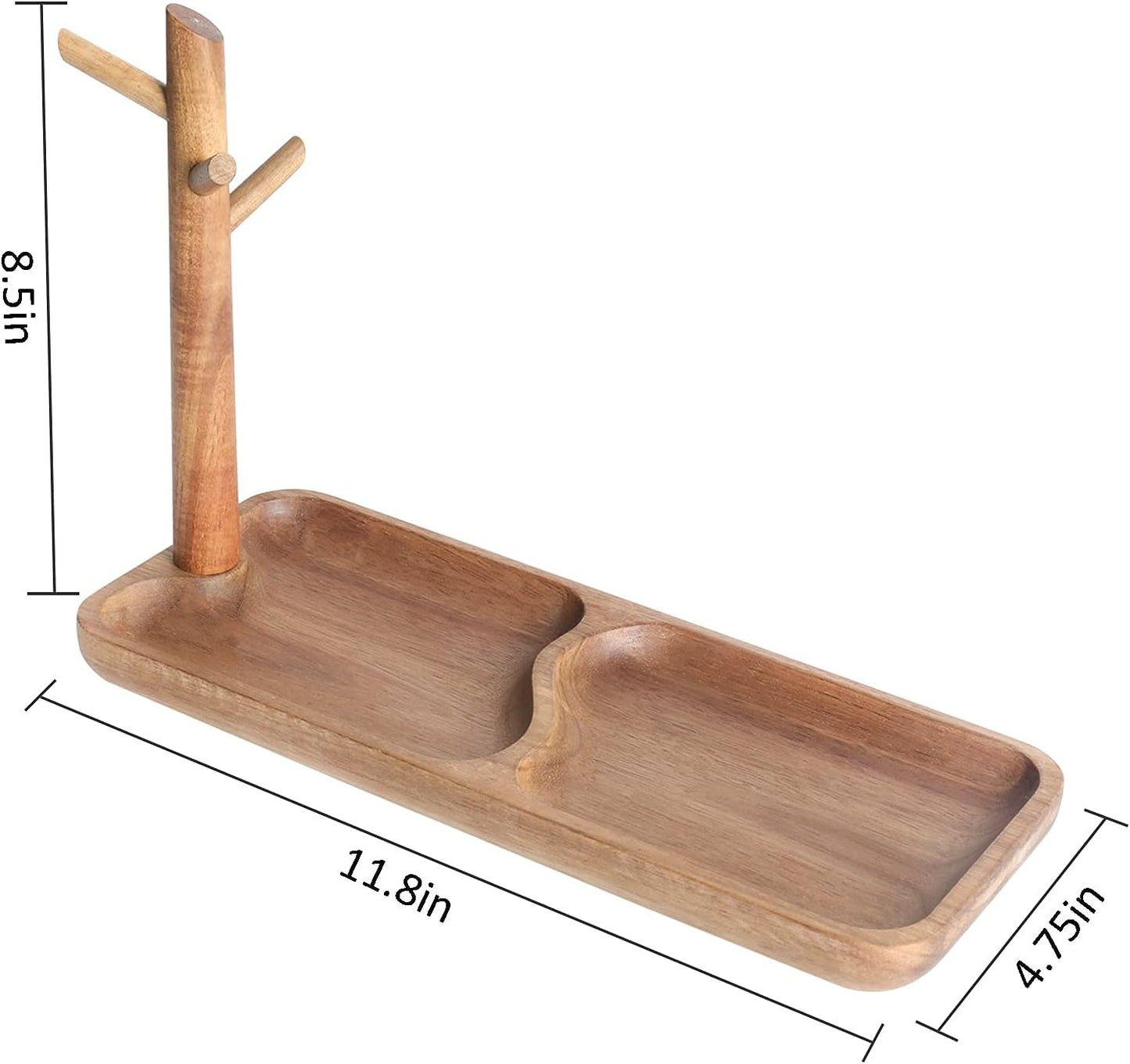 Wood Key Tray for Entryway Table / Acacia