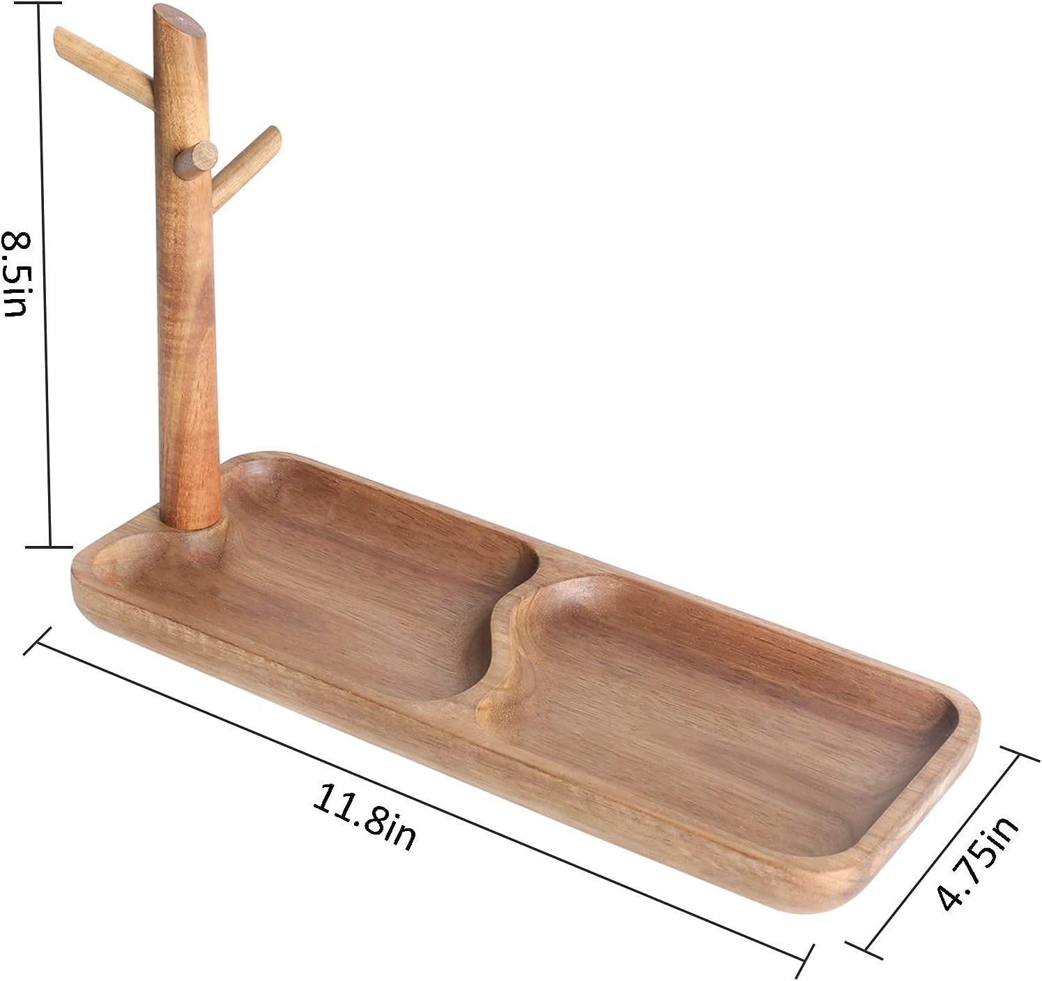 Wood Key Tray for Entryway Table / Acacia