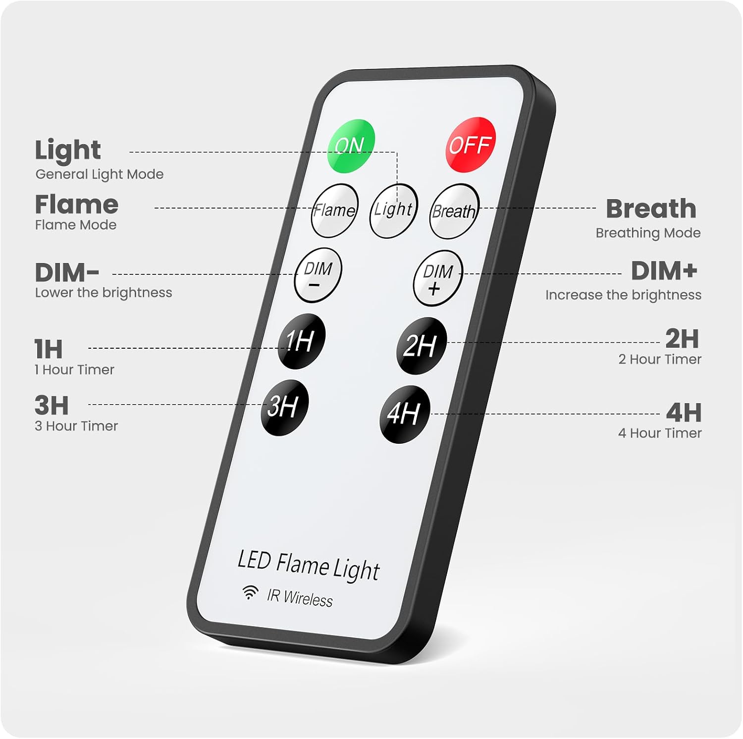 Hompavo 【Upgraded】 Flame Lights with Remote, Timer, 4-Mode Rechargeable | Waterproof LED Battery Operated Flameless