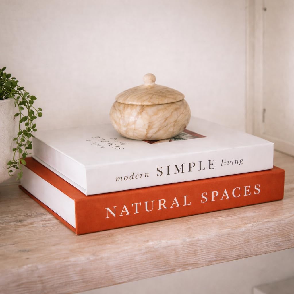 Decorative Books / Bookshelf or Mantel Styling / Set of 2