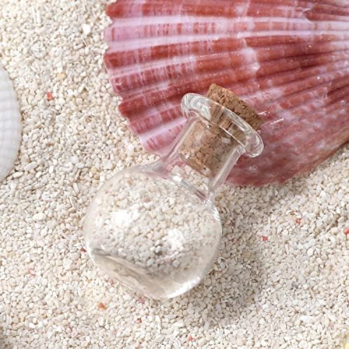 Magic Season Tiny Decorative Glass Bottles 12 Pcs (Tiny Flat-Bottomed Potion Bottles)