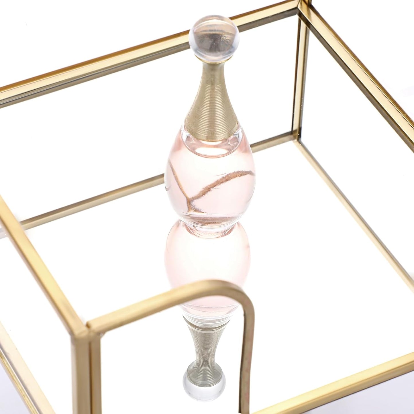 Cocktail-Sized Napkin Holder Square Glass Napkin Holder Table / 5.7 x 5.7 / Inch/cocktail / Gold