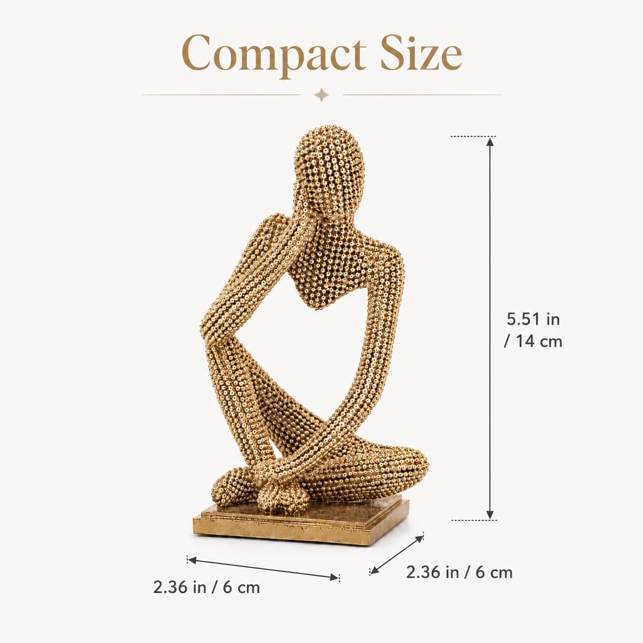 Modern Aesthetic Figurine / Right / Gold