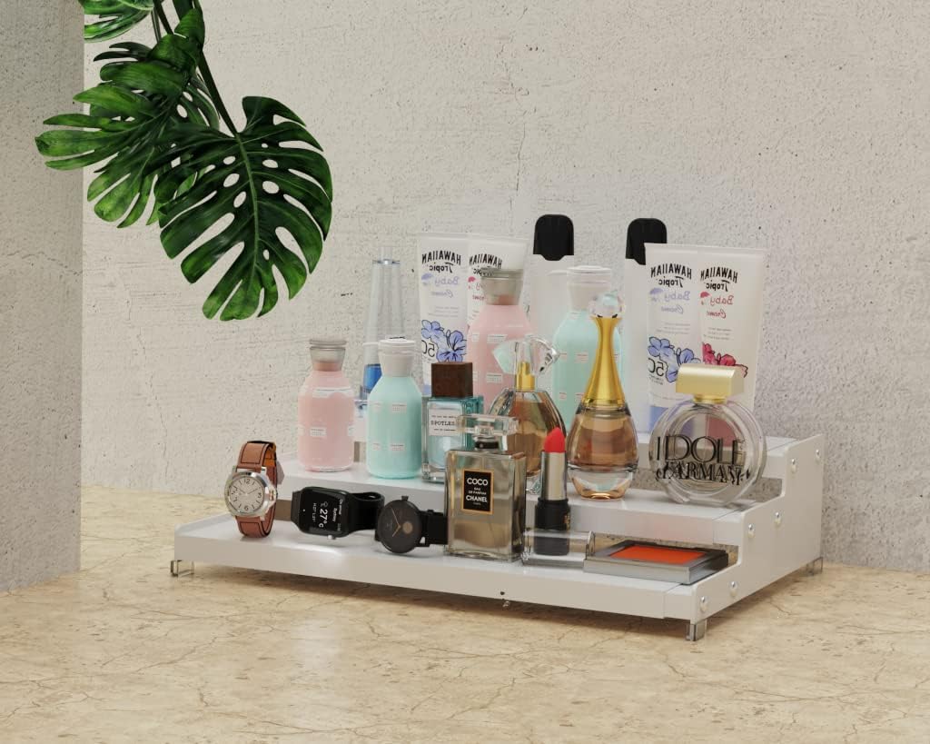 Jojocross Spice Rack Organizer for Cabinet, 3 Tier Expandable Spices Storage, Great for Kitchen Cabinets