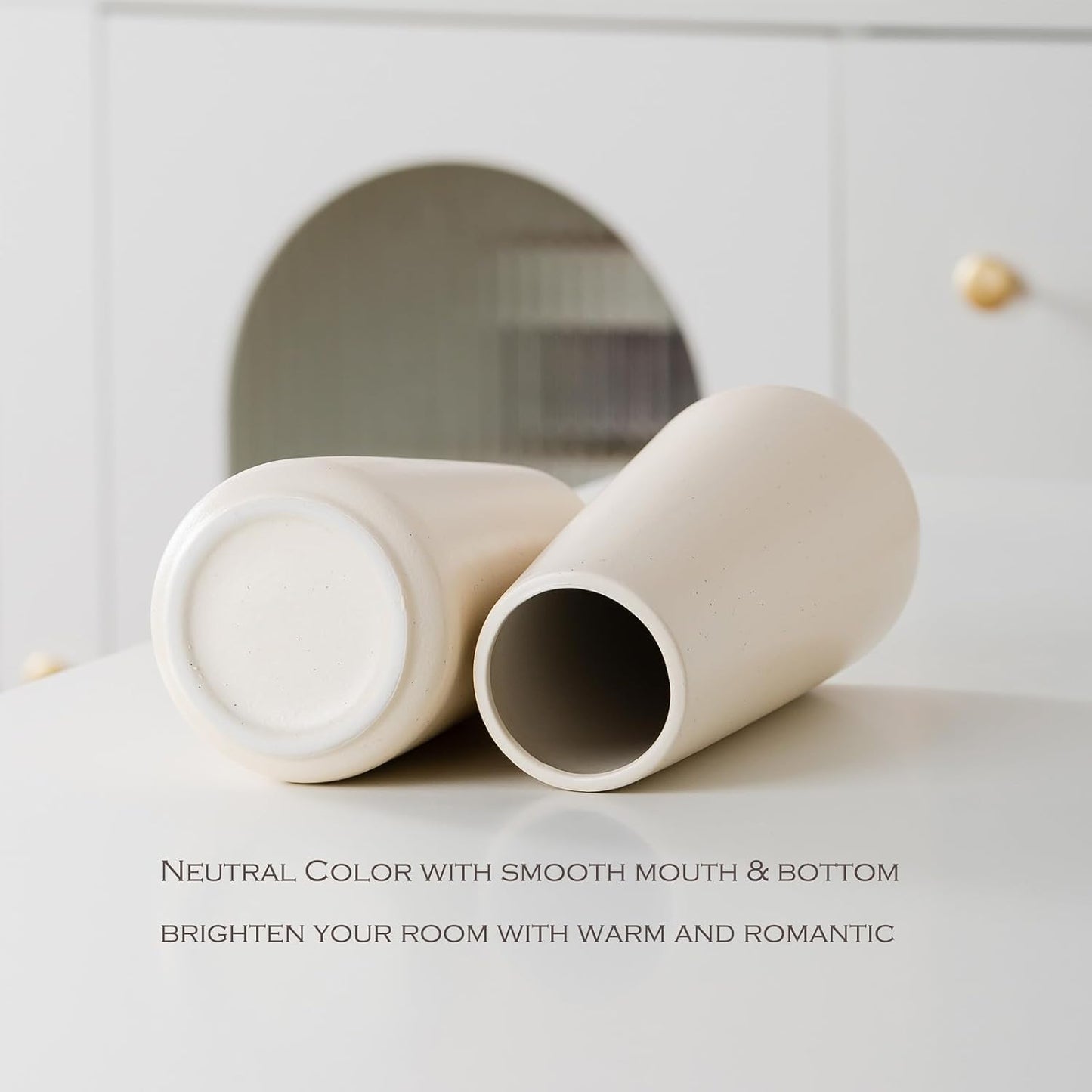 Ceramic Vase / Boho Off White vase / Beige / Big
