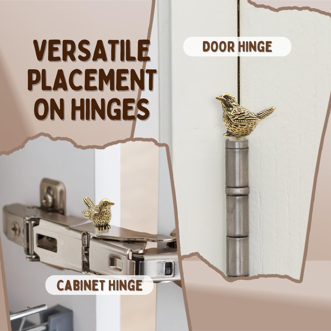 Vintage Bird Door Hinge Head Home / Set of 3