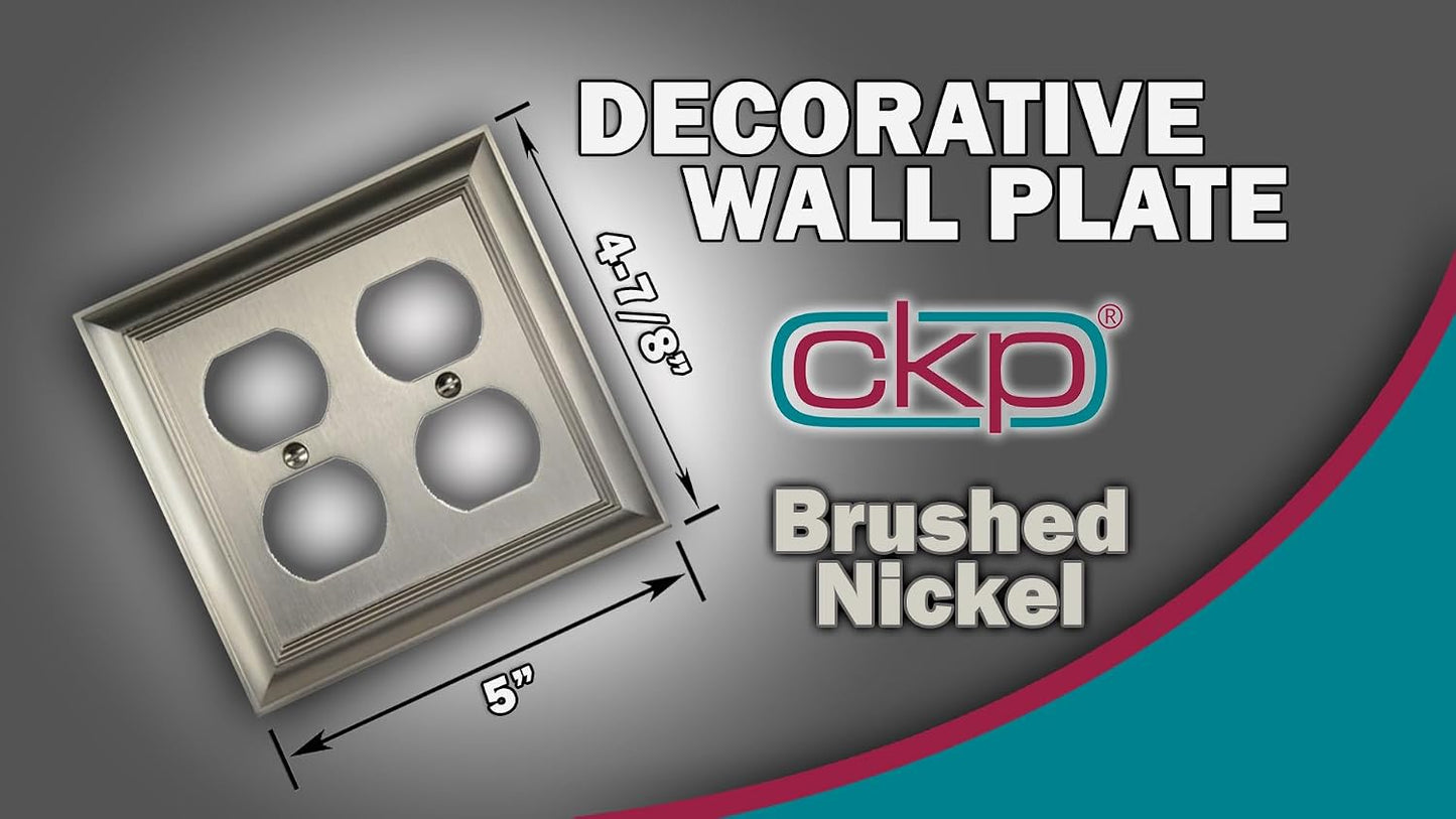 Cool Knobs and Pulls (CKP) Impressions Collection, 31194 Decorative Double Duplex Wall Plate/Outlet Cover, Long Lasting
