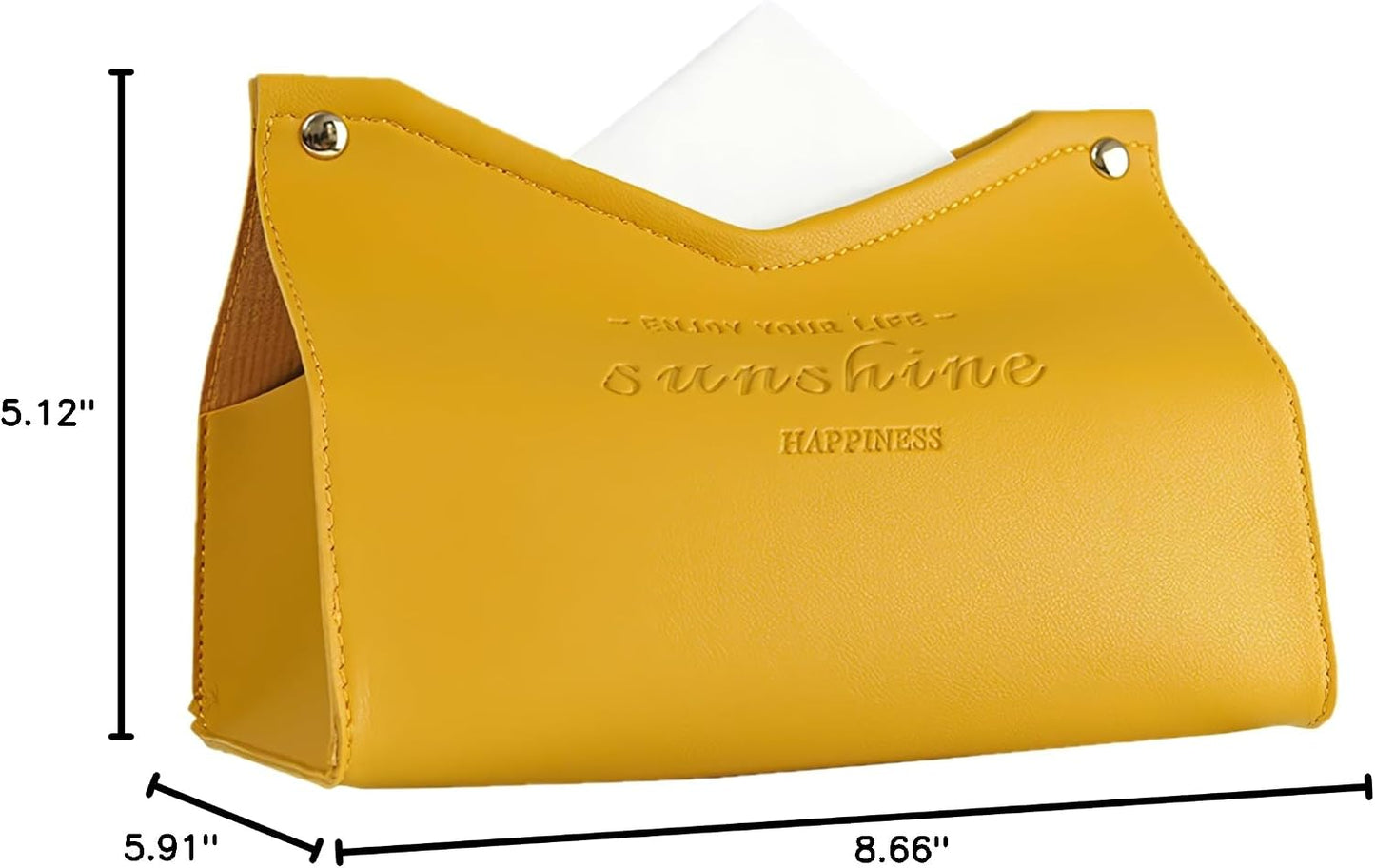 Tissue Box Cover Rectangle / 03- Yellow