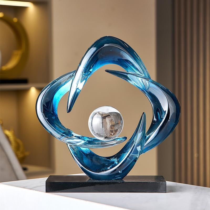 Resin Gold Decorative Statue / Blue
