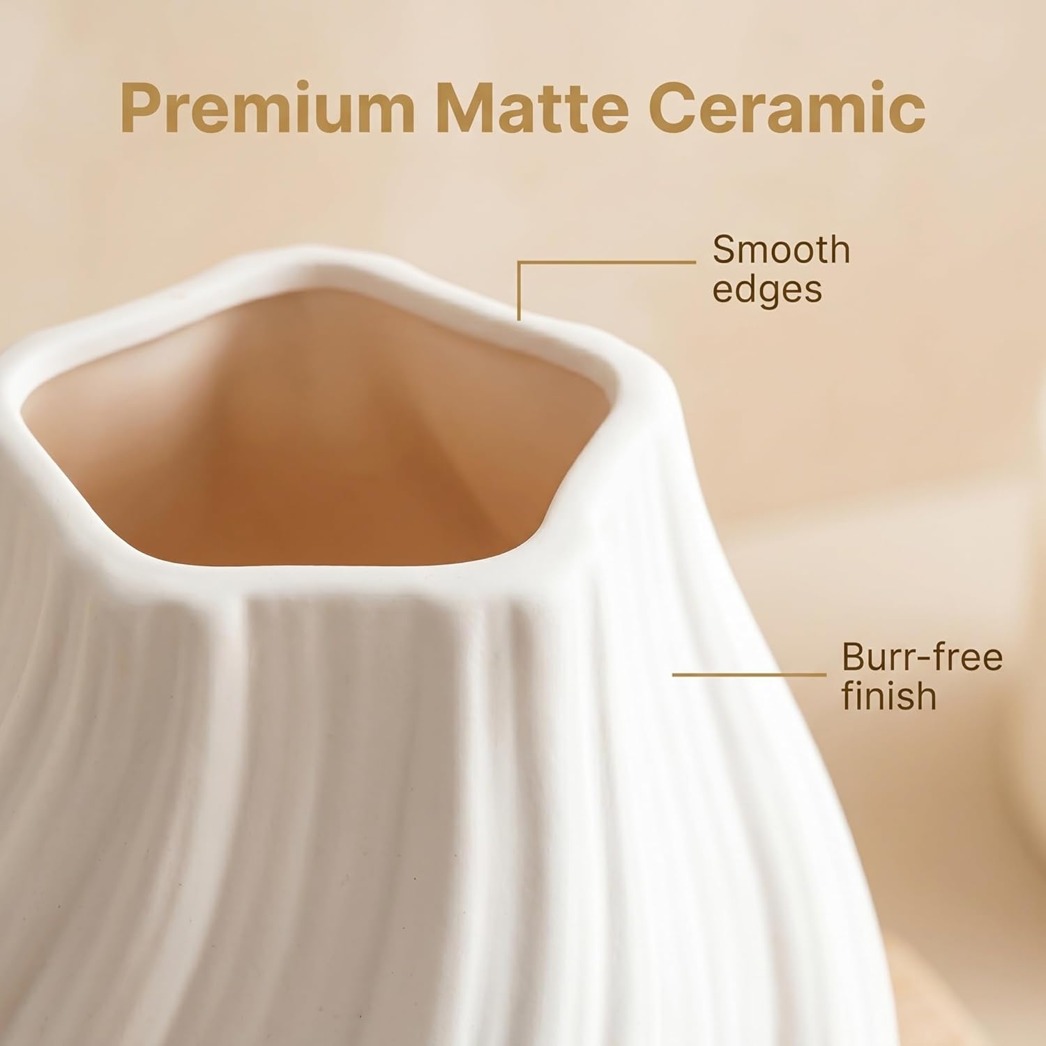 Modern Ceramic Vase / White