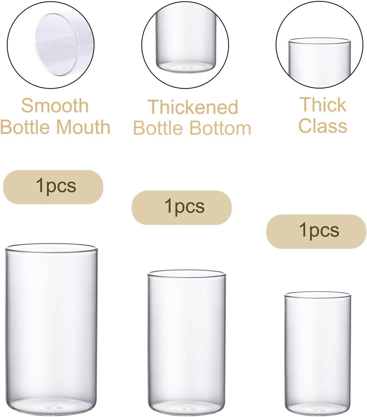 PHOSPHOR Hurricane Candle HoldersFor Pillar Candle Clear Glass Cylinder Centerpieces Vases Table Decoration Centerpiece