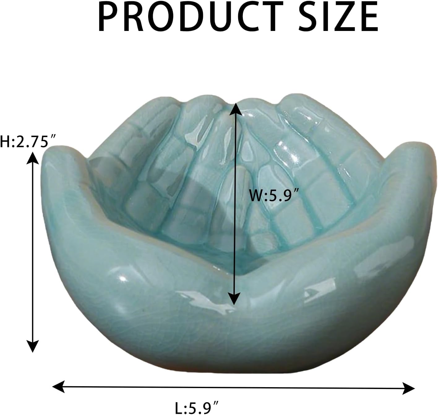 Crystal Rock Holder / Giving Hands Candy Holder for Succulent Planter