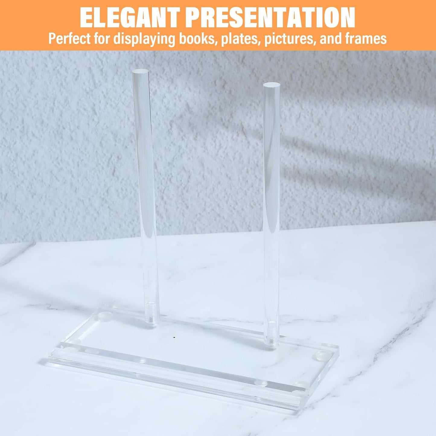 Acrylic Display Stand Easel Book Display Holder For Tabletop Artwork Storage Rack Picture / Clear