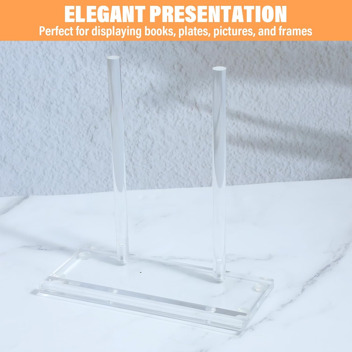 Acrylic Display Stand Easel Book Display Holder For Tabletop Artwork Storage Rack Picture / Clear