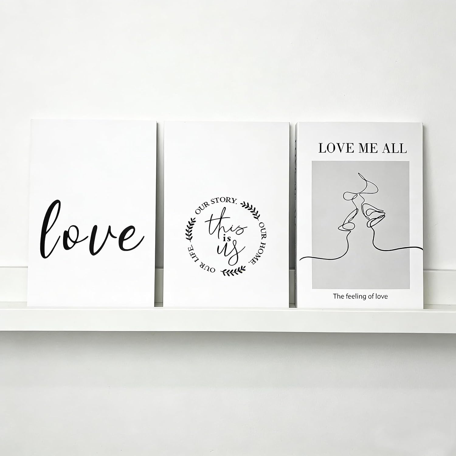 Faux Books for Decor / White / Set of 3