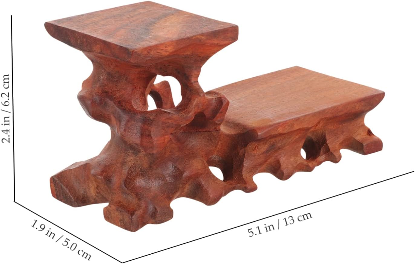 Rosewood Base Wooden Display Stand Vase Base Figurine Pedestal Riser