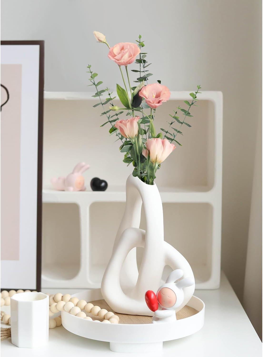 Modern Ceramic Flower Vases / White