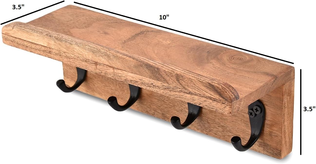 Acacia Wood Rustic Key Holder