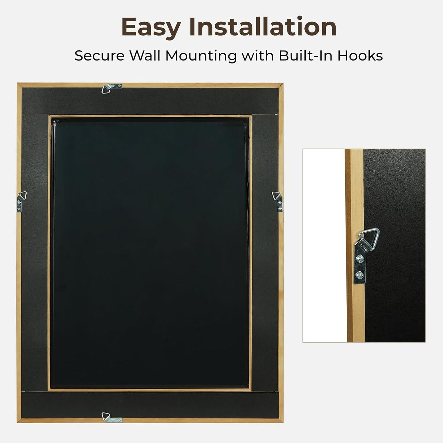 Rattan Wall Mirror Rectangle / Rattan Mirror / 28"L x 22"W / 22 x 28