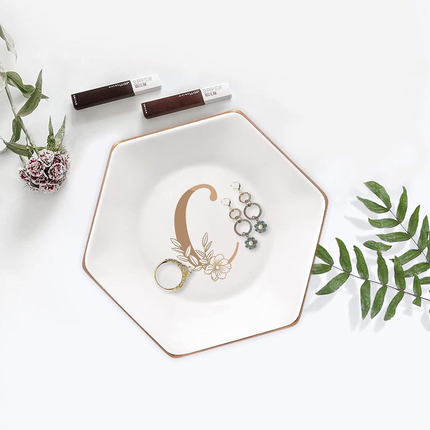 Ceramic Ring Holder / C / White