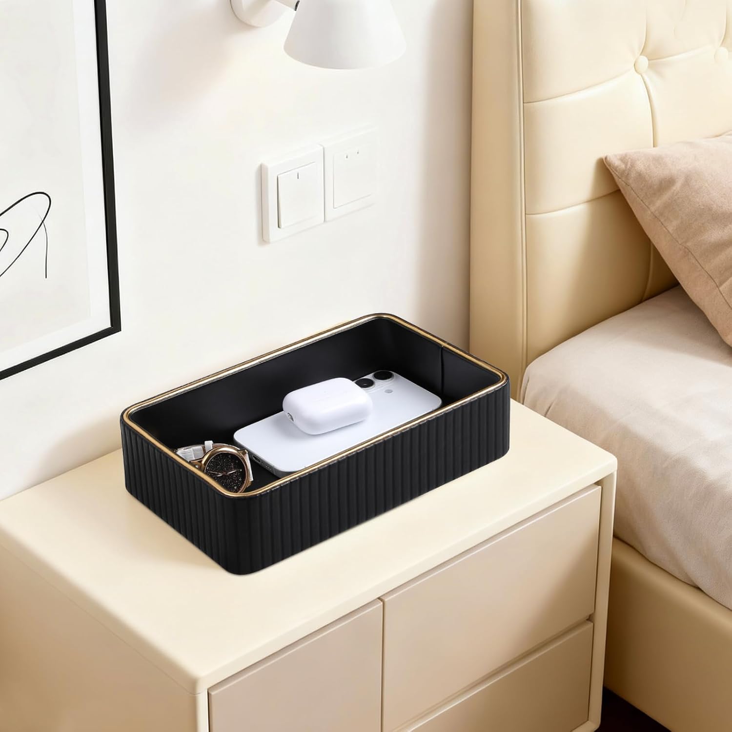 Desk Organizer Tray / Black / 9.5 x 6 x 2.2