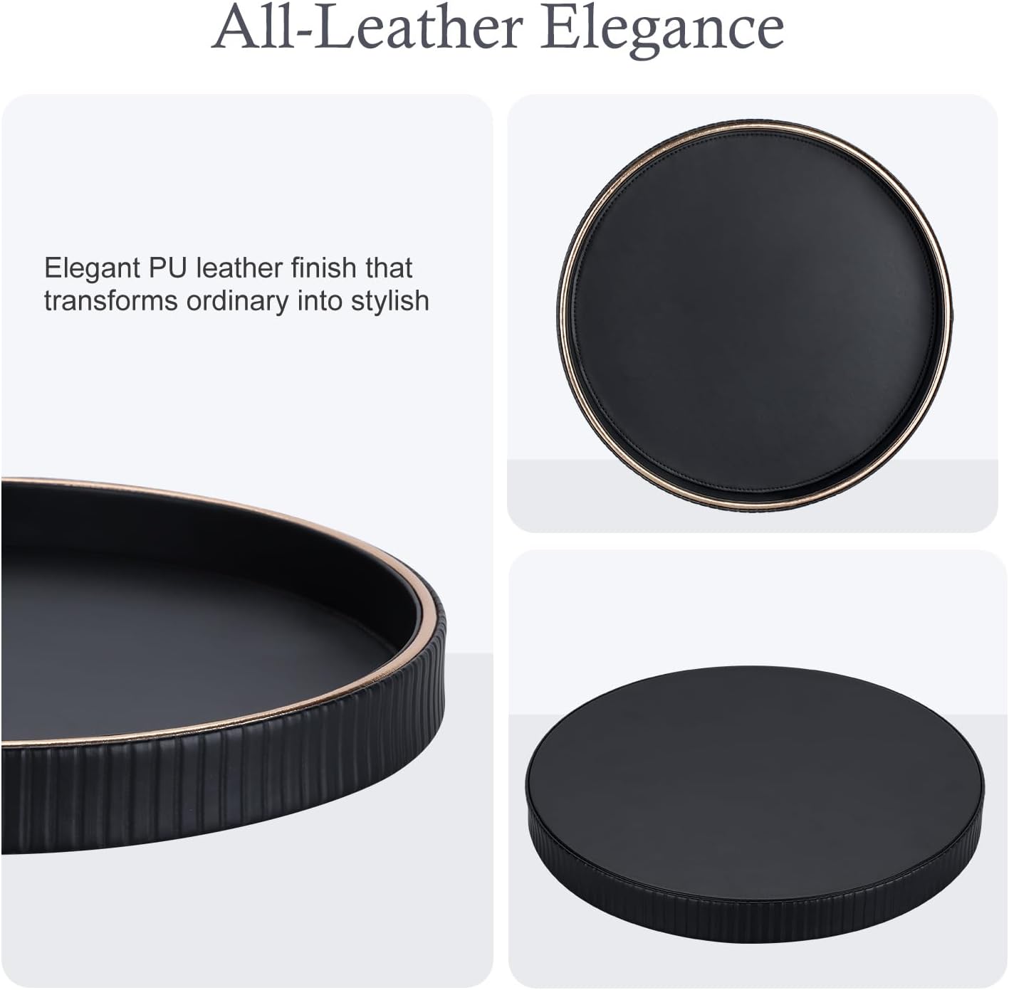 12" Decorative Tray / Black