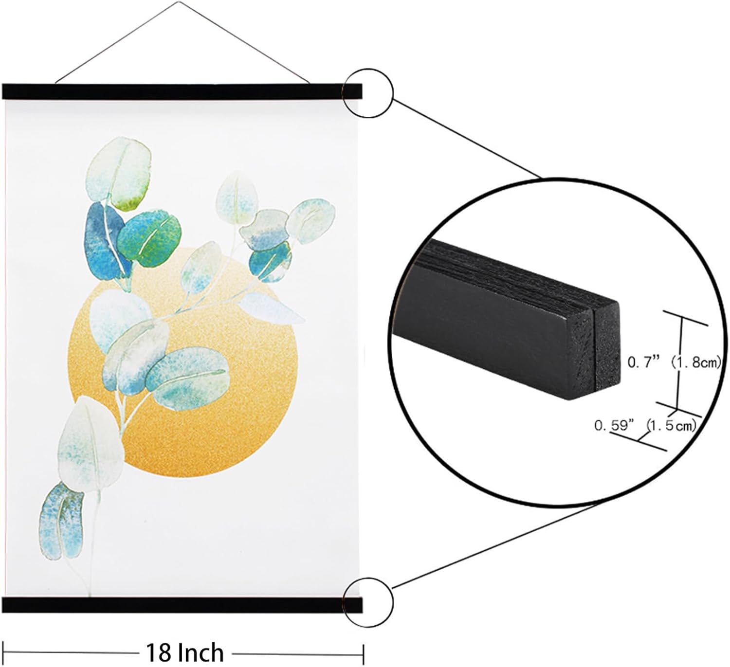 FALAMON 3 Pack Magnetic Poster Hanger Frame, 18x24 18x26 18x28 Magnet Poster Frame for Posters, Prints, Photos