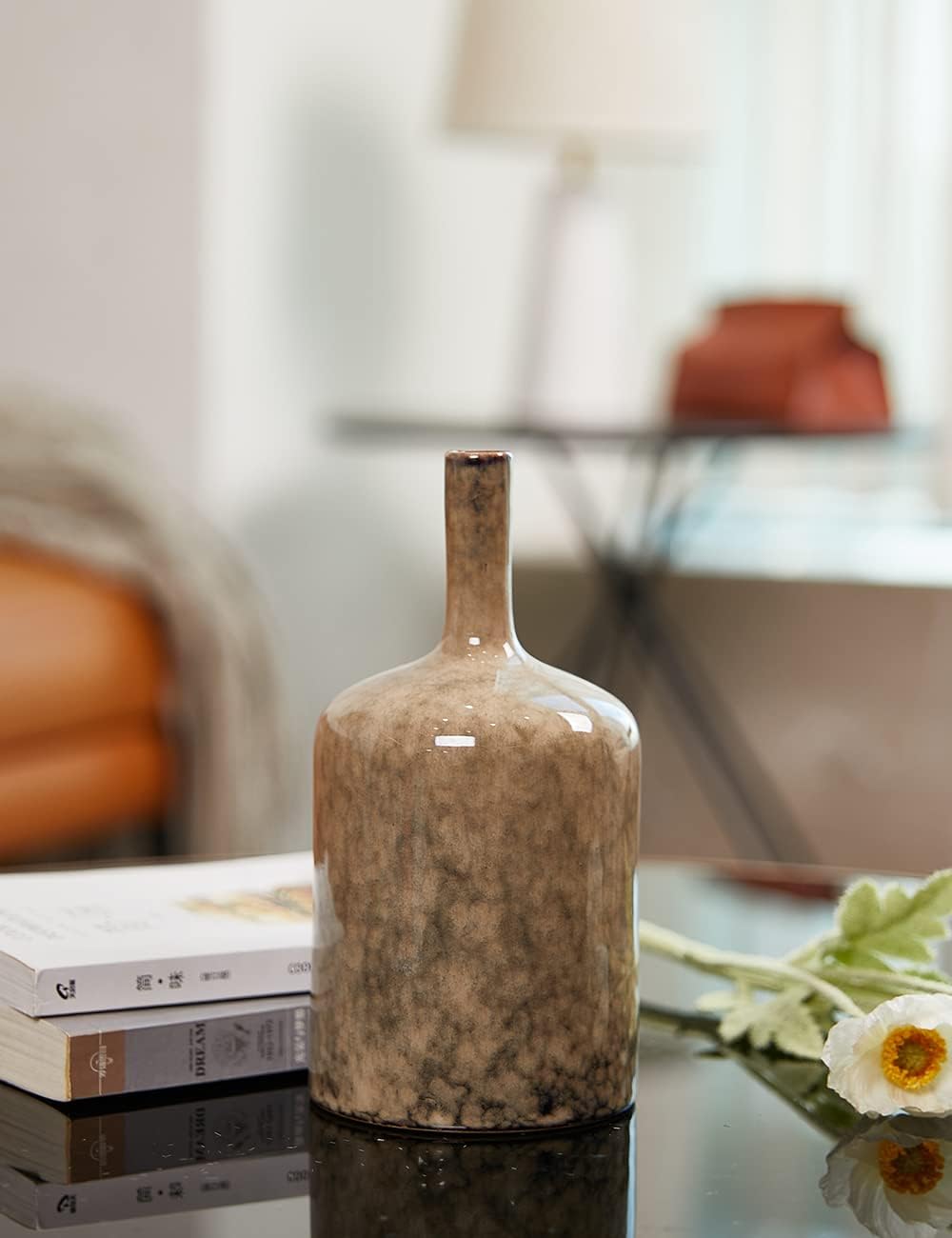 Ceramic Flower Vase Decorative Sculpture Modern Home Decor Table Centerpiece Gift / Medium