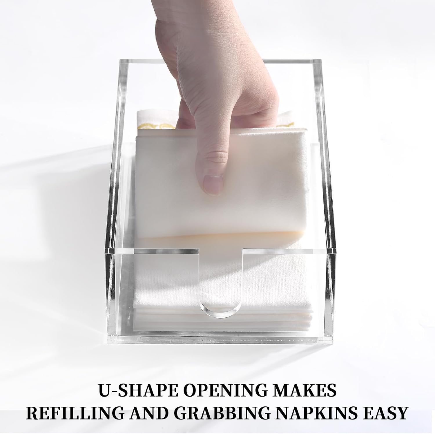 Acrylic Napkin Holder / 0.2in Thickness / Clear
