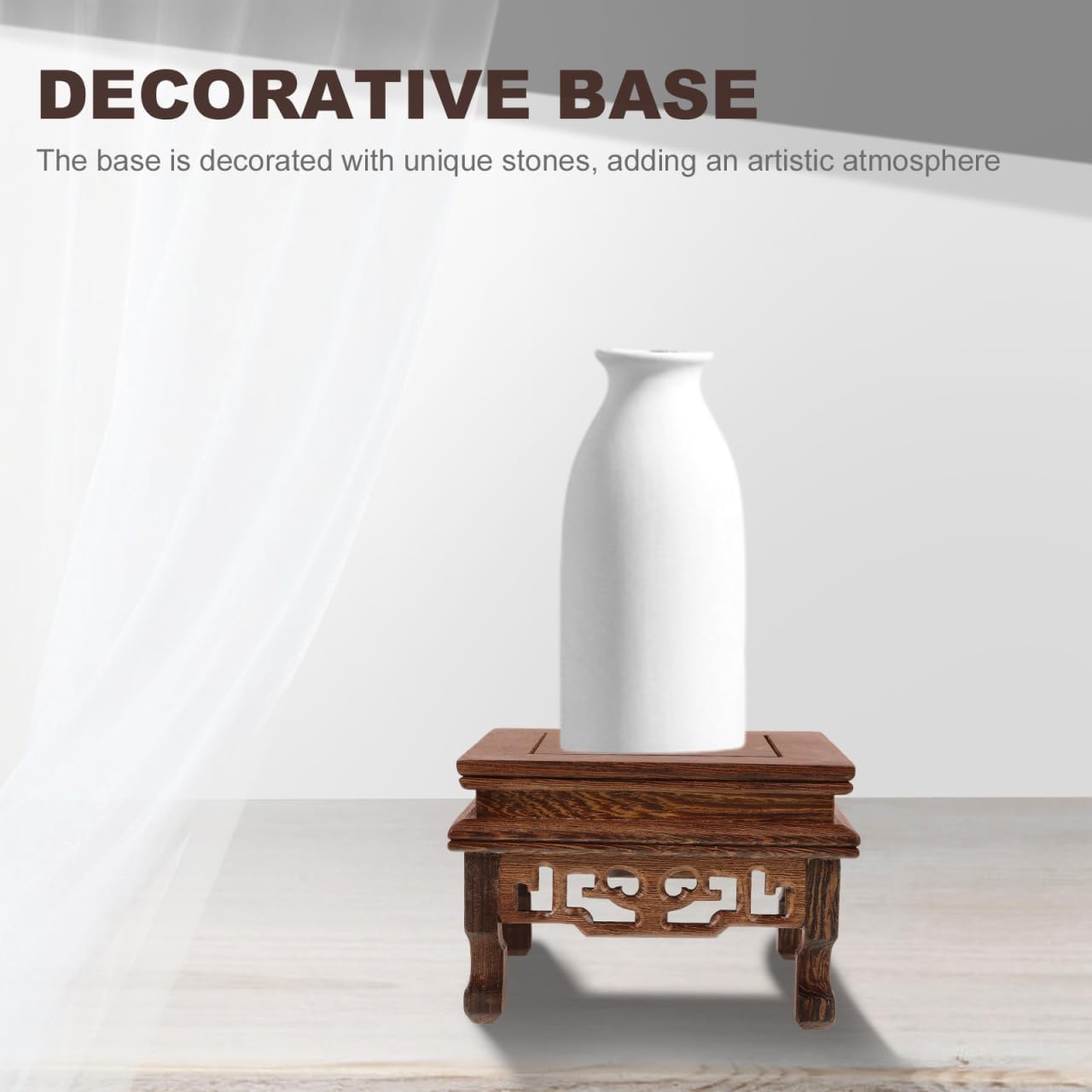 Wenge Wood Pedestal Stand for Decor