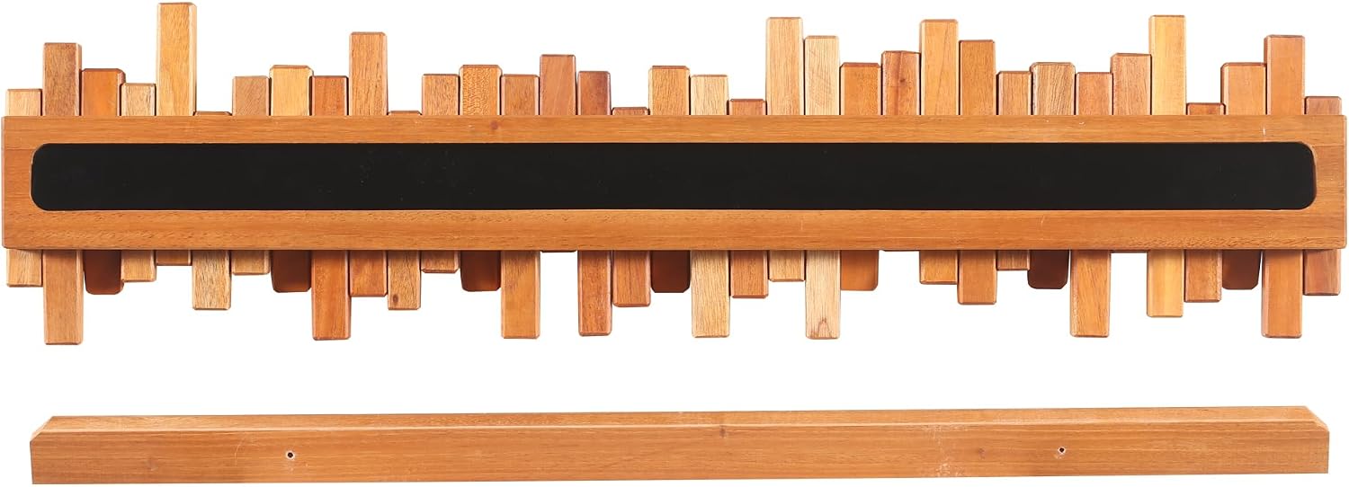 Coat Rack Wall Mount Piano Flip Down Wall Hook Rack 6 Hooks Cherry | Natural Wood Handmade Unique Hanger for Coats Bag