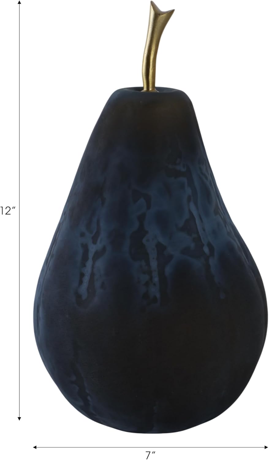Unique Large Glass Pear Sculpture Figurine / Set of 12