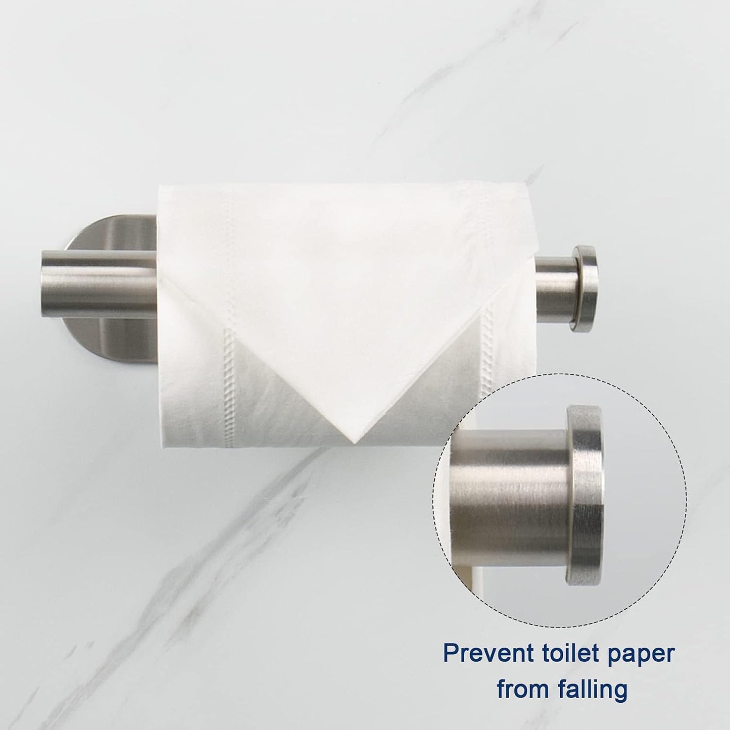 NearMoon Toilet Paper Holder Self Adhesive, Premium Thicken SUS304 Stainless Steel Rustproof Adhesive Toilet Roll